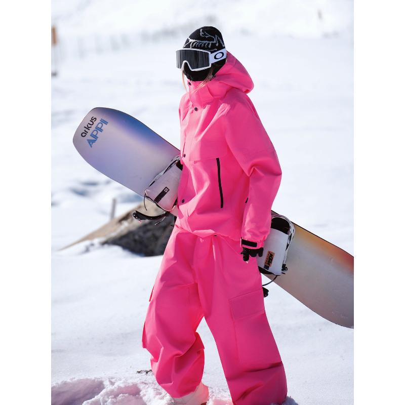 Ski Suit for Women and Men Outdoor Winter Warm Snowboard Suit Waterproof Windproof Skiing Jackets and Pants Set Unisex Breathable Insulated Snow Suit
