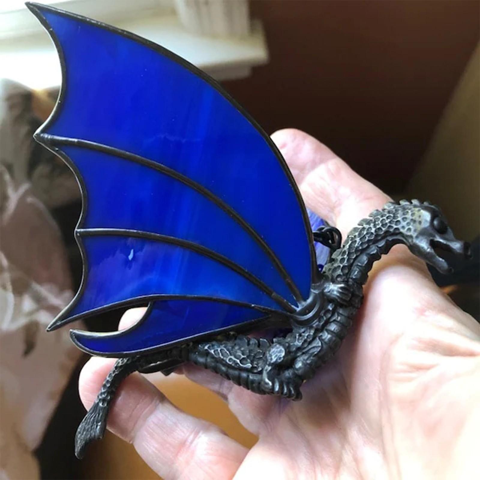 Dragon Hanging Stained SunCatcher, Colored Stained Glass Window Hangings Suncatcher Dragon Craft Window Decor Home IndoorDragon 5ml