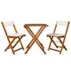 Day and Night - Day and Night 3-piece Folding Bistro Table and Chairs and Solid Wood Cushions