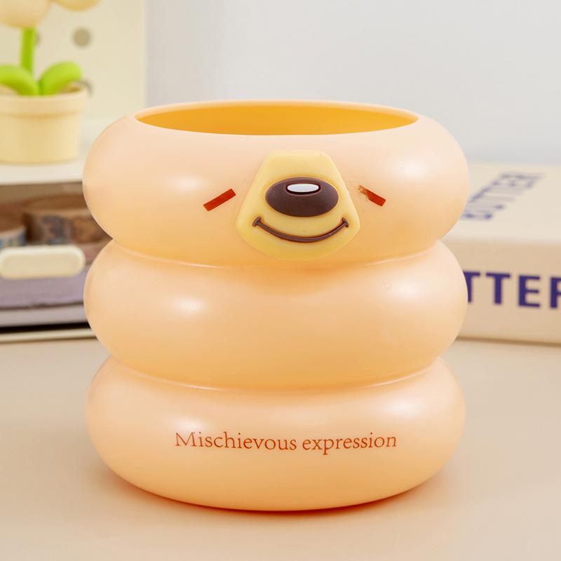 Cute Cartoon Capybara Pencil Container Office Desk Pen Container Desktop Organizer Stationery Organizer Creative Pencil Bucket