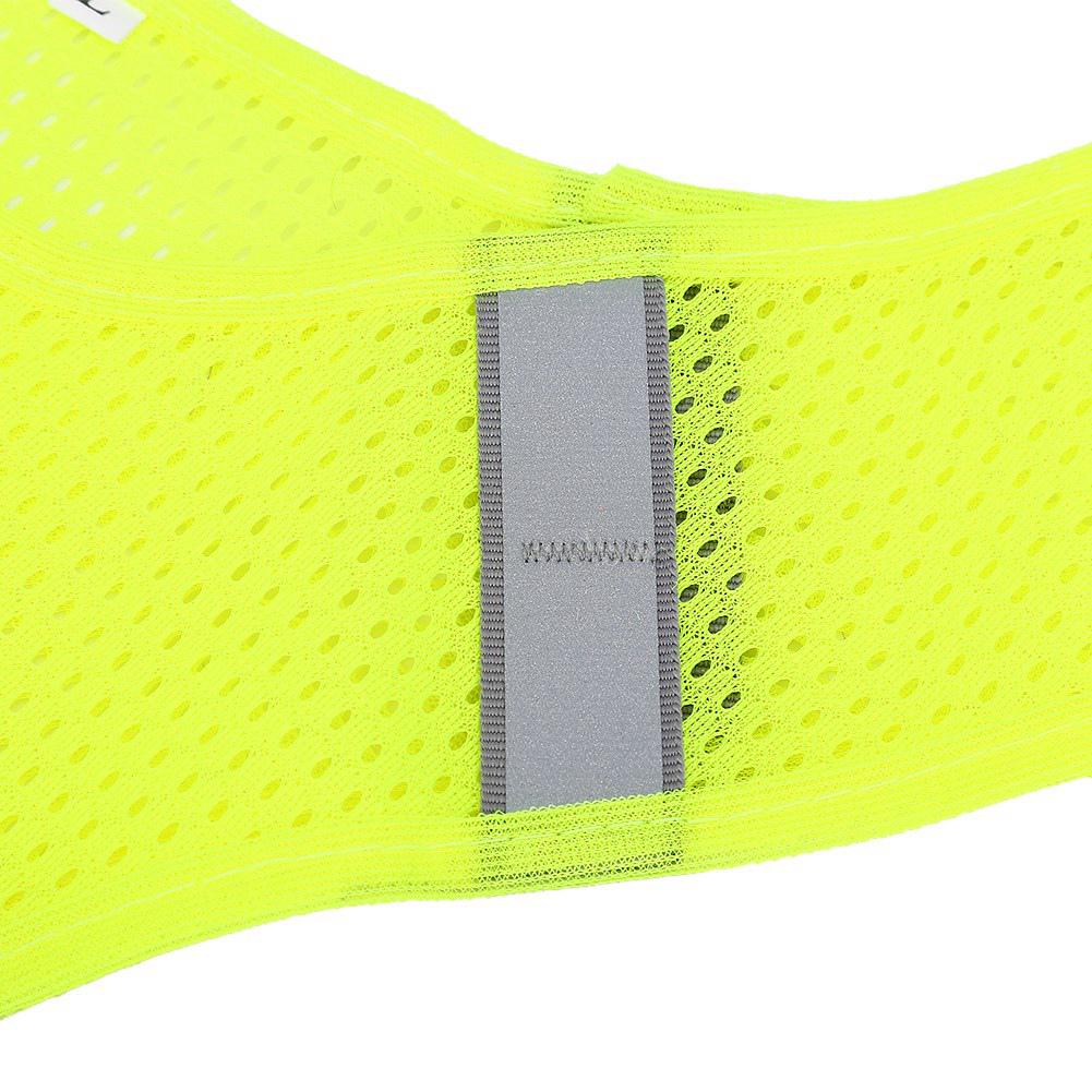 Adjustable High Visibility Reflective Safety Vest Night Running Cycling Security Clothing L