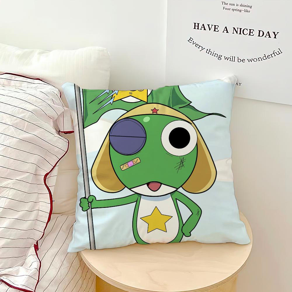 

Забавный мультяшный Keroro Gunsou Лягушка Наволочка для дивана Гостиная Спальня Изголовье Спинка Подушка Квадратная Подушка Время Сна 40x40CM