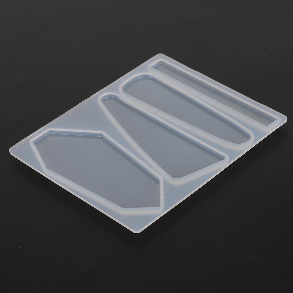 2Pcs Barrette Mold Silicone DIY Hair Stick Making Geometric Epoxy Bobby Pin Tools(Model B )