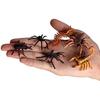 RCOMG 12 PCS Small Realistic Insects Figures Toys, Plastic Wildlife Animal Fake Bug Toys Halloween Party Favor School Project Bug Figurines Set for