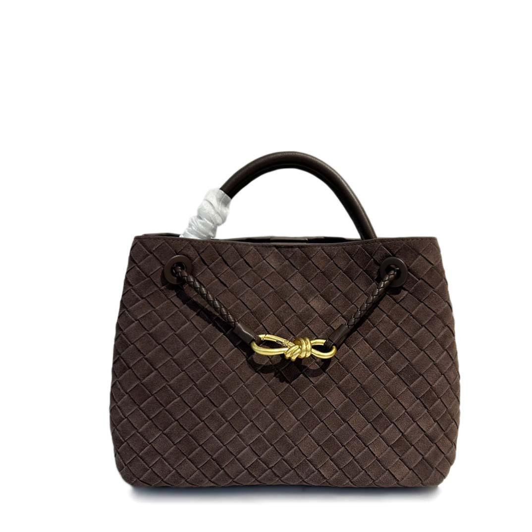 

Andiamo Hand-Woven Winter Suede Shoulder Bag - Большая вместительная сумка из коровьей кожи Small 25*18*10cm