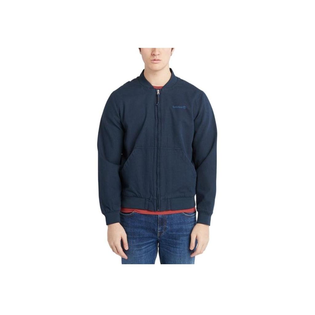 Timberland Solid Color Outdoor Casual Bomber Jacket Men jackets Deep-Sapphire-Blue A6R1N-433