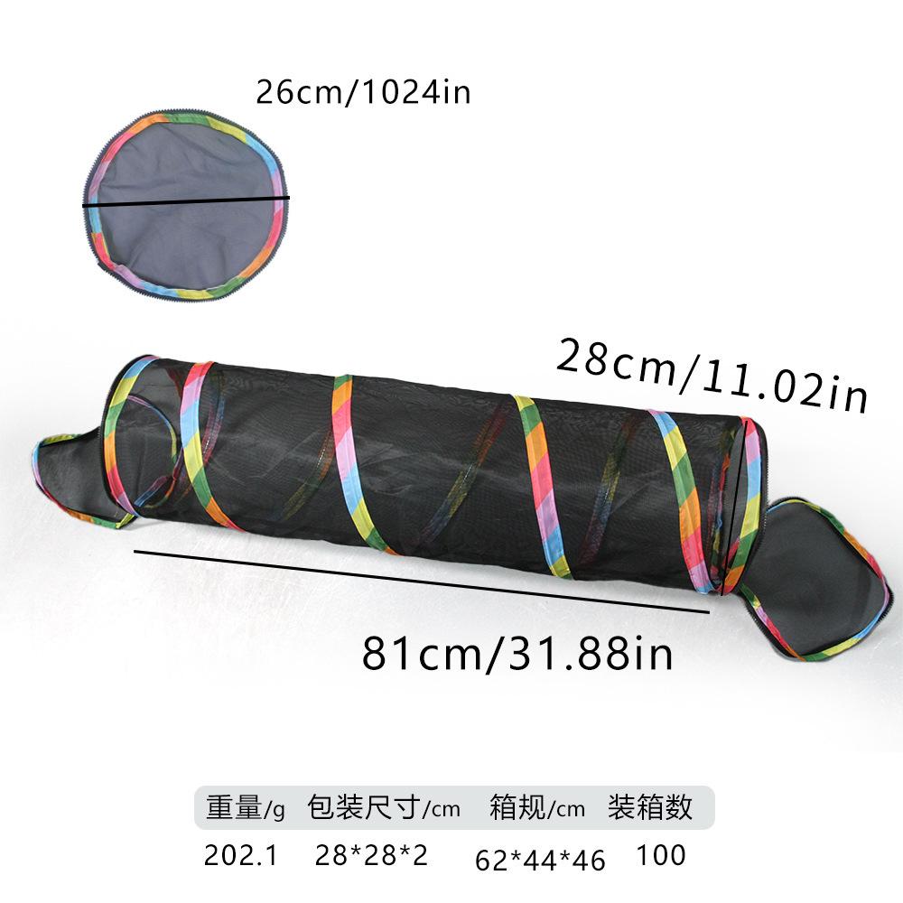 3/4 5-way Collapsible Cat Tunnel Tube Pet Foldable Tunnel Toys with Plush Ball for Small Pets Bunny Rabbit kittens,Puppy