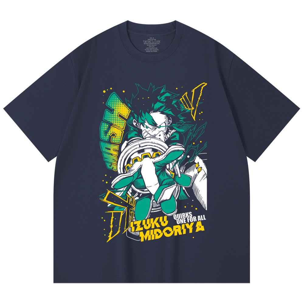 230 Gsm 100% Cotton My Hero Academia V2 Deku Print Unisex Heavy Cotton T Shirt