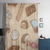 Vintage Sweets Candies Chocolate Bars And Marshmallow Sheer Curtains for Living Room Tulle Window Curtain Bedroom Kitchen Drapes