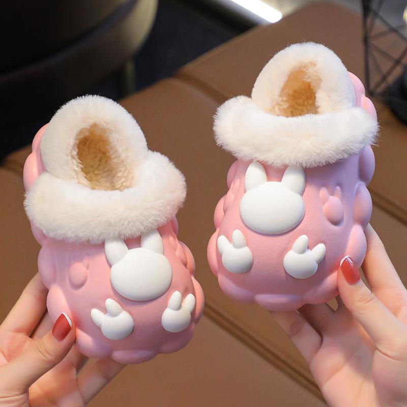 Children's Cotton Shoes Winter Shoes Cotton Slippers Bag Heel Autumn and Winter New Girls Mao Mao Shoes Children's Kindergarten Indoor Shoes