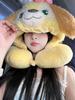 Cartoon Hooded Neck Support Plush Pillow & Toy – Portable Travel Comfort