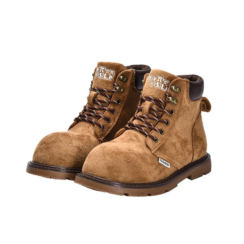 

Ретро матовая кожа ботинки Мартин женские 2025 новые осенние британский стиль толстая подошва увеличивающие рост короткие ботинки в стиле локомотив рабочий 40 верблюд