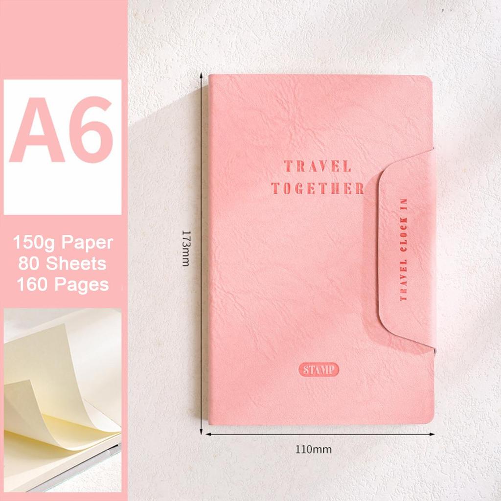A6 Travel Journal, Student Leather Notebook, Blank Pages, Notepad, Drawing Book, Business Meeting Record Book, Mind Map, 80 Sheets