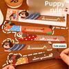 Cartoon Long Dog Magnetic Bookmark Ruler, Cute Student, High Appearance Level, Flexible Ruler, Irregular-shaped Magnetic Straight Ruler