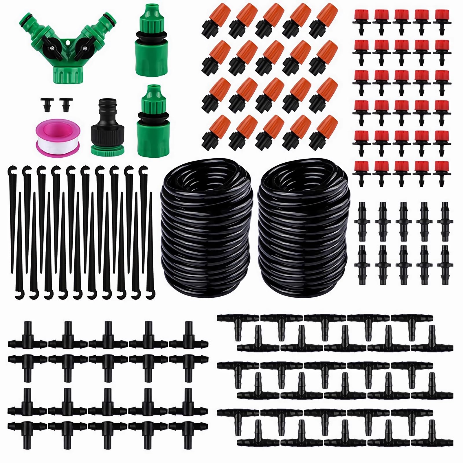 

149-Piece Automatic Drip Irrigation System with Spray Nozzles, DIY Garden Shower, Mist Irrigation System for Indoor Plants, Potted Plants, and More