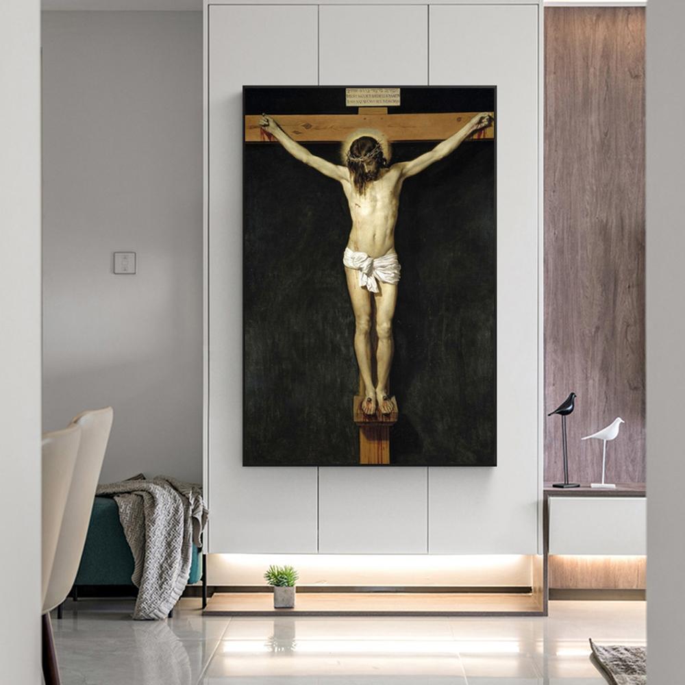 Christian Jesus Poster e stampe Pittura su tela classica per soggiorno Camera da letto Decorazione Wall Art Immagini Crocifisso Cuadros