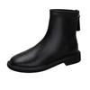 European and American Martin boots children thick heel soft leather bare boots with thin boots British style short boots