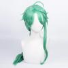 Anime Wig Genshin Impact Atractylodes Bag Green Fried Dough Twists Braid Dull Hair Bangs Long Cosplay