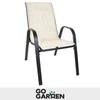 Metal Garden Chairs for Balcony Terrace Garden Furniture Set Beige X6