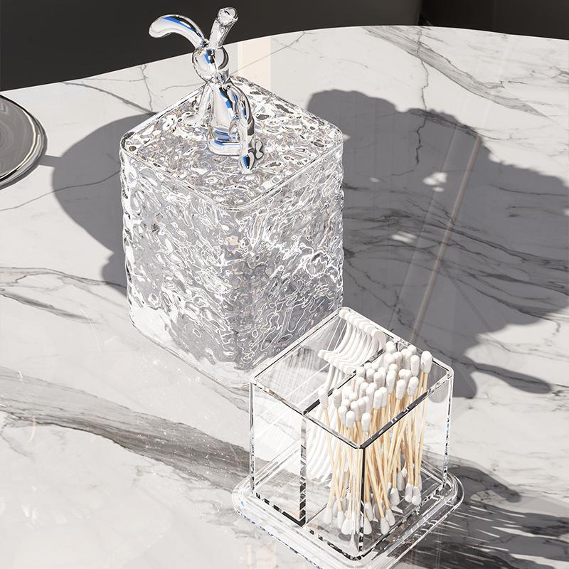 Zahnstocherbox, Staubdichte Aufbewahrungsbox für Wohnzimmer zu Hause, Zahnstocherglas, Zahnseideglas, Wattestäbchenbox, Zahnstocherzylinder