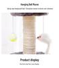 Sisal Cat Tree & Scratching Post: Double-Layer Platform, Wear-Resistant, No Shedding, Entertaining Toy for Bored Kittens.