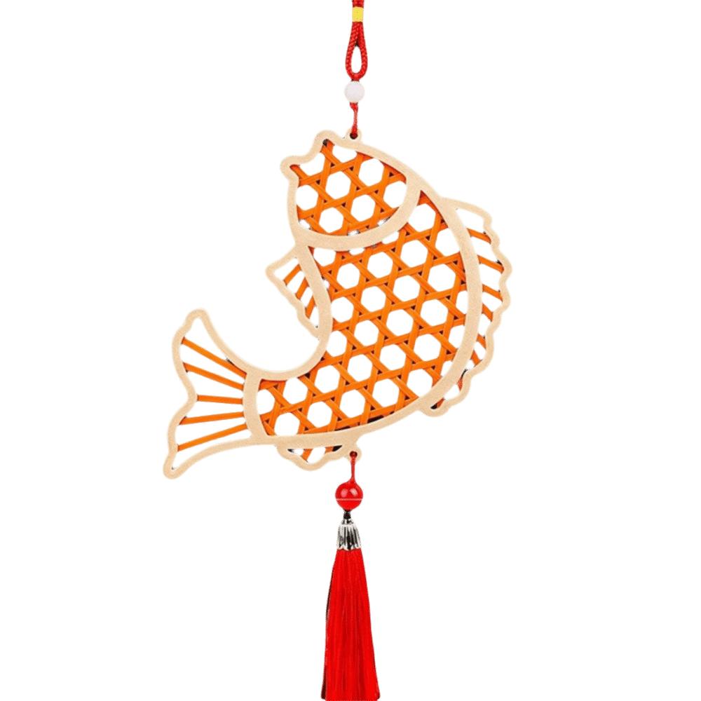 Zongzi Bamboo Pendant Material Kit Handmade Wind Chime Kit Courtyard Decor