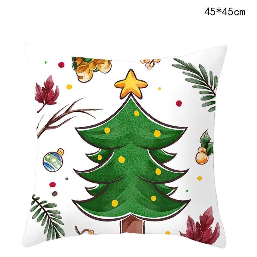 Weihnachts-Themen-Kissenbezüge Auto Zubehör Büro Santa Claus Wohnzimmer Sofa Hause Kissenbezüge