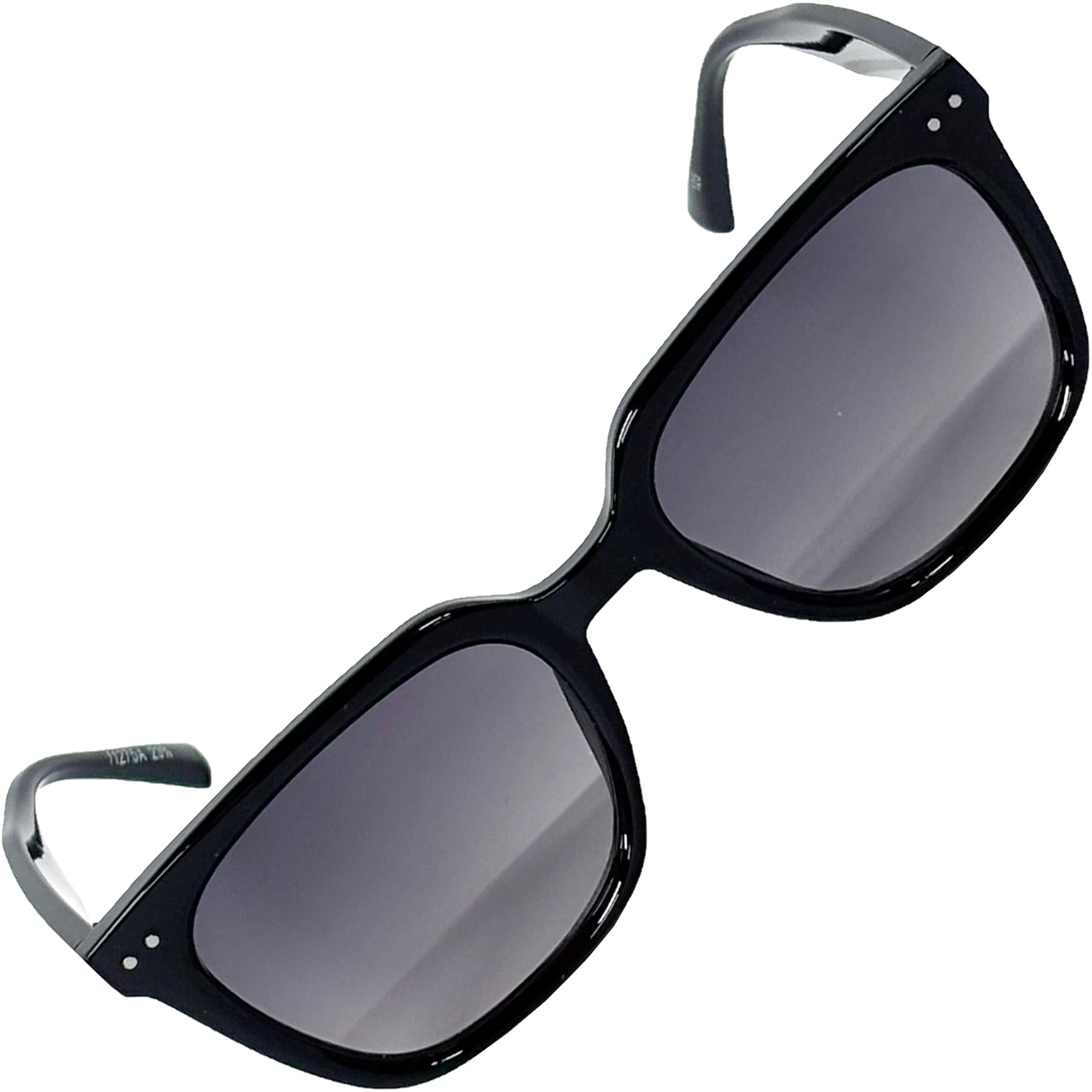 

[FashionBerry] Shiny Black x Smoke Sunglasses for Men and Women, Square Shape, 99% UV Protection, Lightweight Frame, Clear Color, Unisex, Stylish,
