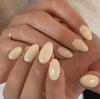 Almond-Shaped Creamy Off-White Press-On Nails - Gentle Cream Style, Finished Tips