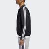 Adidas Originals Trefoil Baseball-Sportjacke mit Kragen und Knopfleiste, Herrenjacken, Schwarz, ED5516