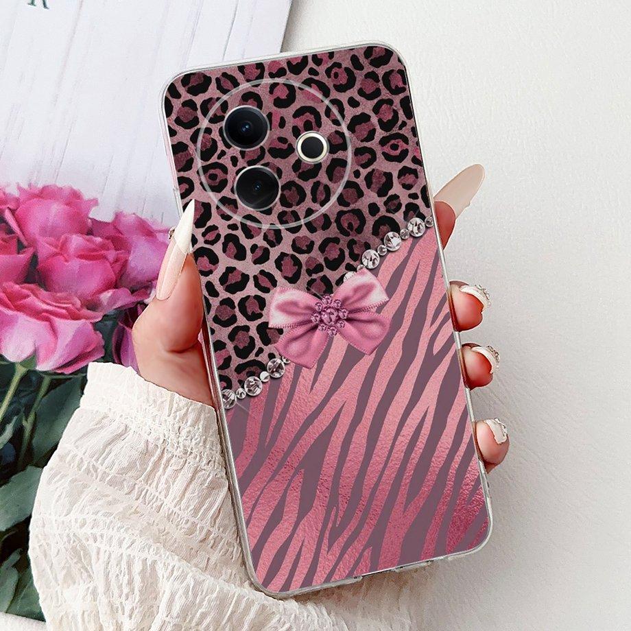 For Vivo Y39 5G Y300i 5G / Vivo V2436 V2444A Back Cover Girly Fashion Flower Butterfly Painting Case Soft Clear Silicone Funda