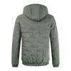 Mens Padded Down Jacket Coat Warm Zipper Hooded Thicken Coats Casual Solid Color Overcoat