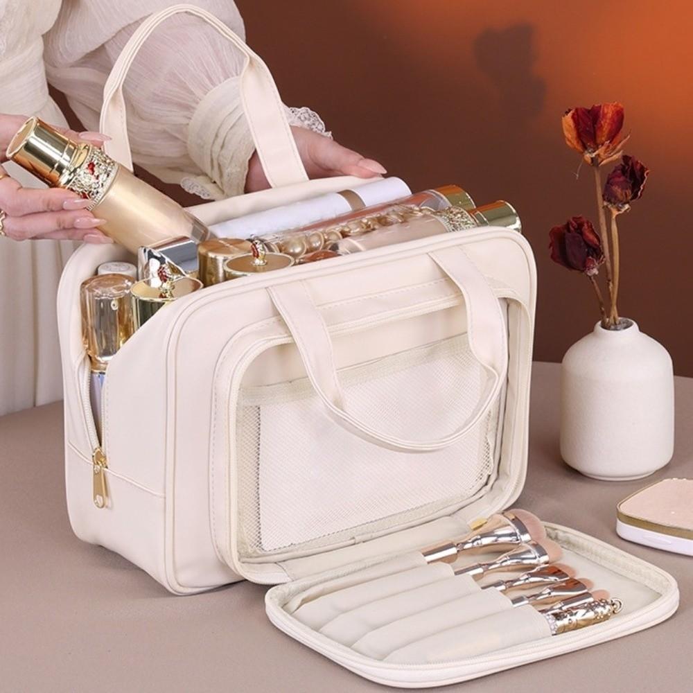 Storage Cosmetic Container Handle Travel Wash Pouch Fashion Makeup Bag  Trips