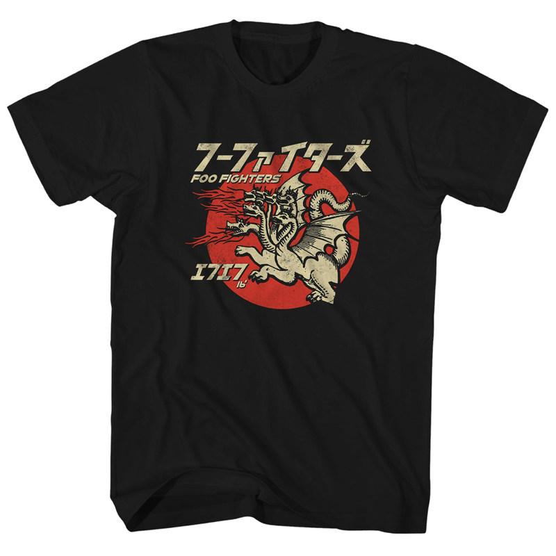 Fit The American Veteran Rock Band Foo Fighters Released A Flaming Fighter Jet Punkstyle Mens Tshirt in 1994