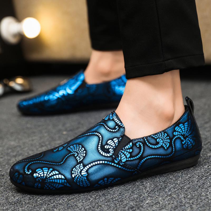 Spring and autumn social guy casual shoes trendy shoes Doudou shoes men's lazy shoes cover feet and pedal men's shoes