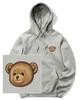 Small Bear Face Logo Hoodie - Gray