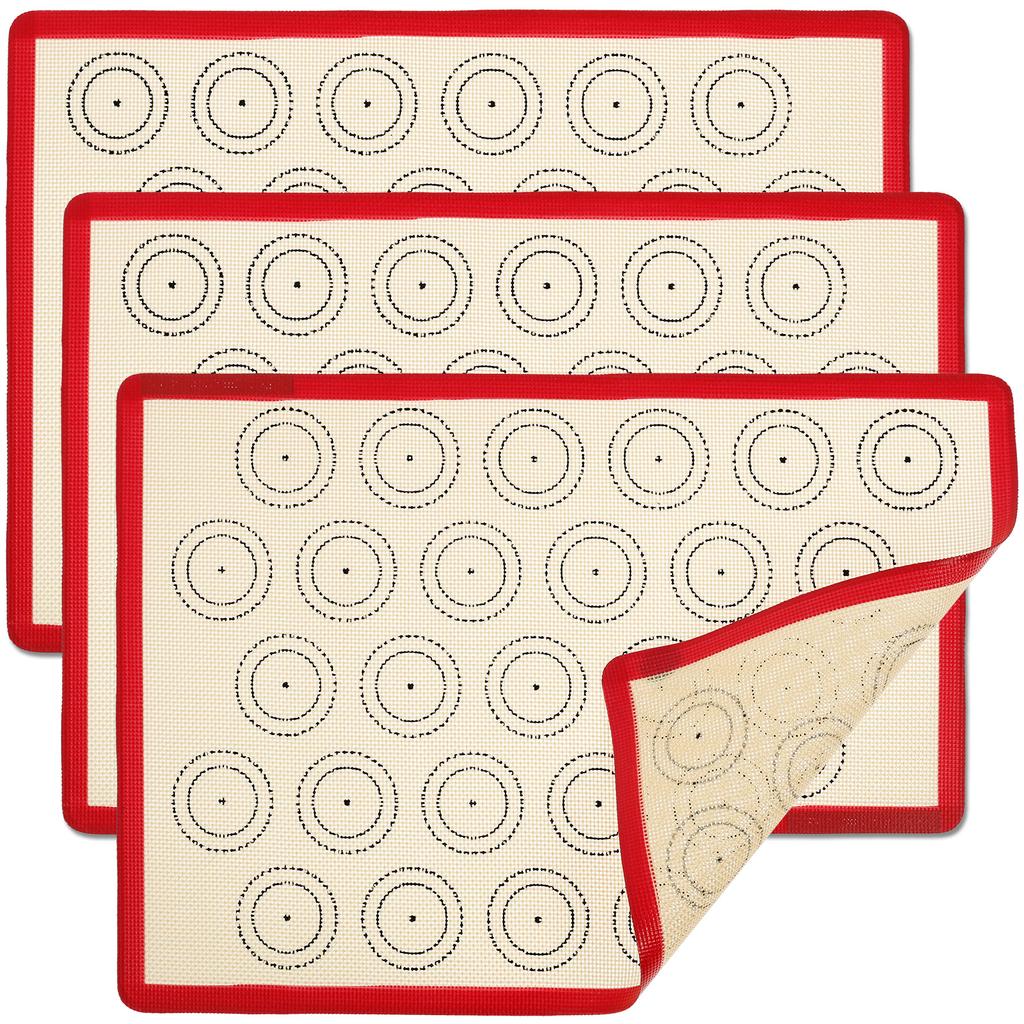 Macaron Silikon Bakmatta Non-Stick Ugnsplåtsfoder Bageriverktyg Kaka Ugnsunderlägg för Kaka /Bröd/ Macaron Baktillbehör