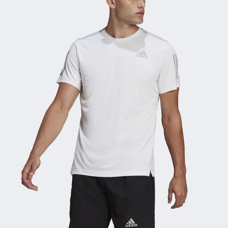 adidas Own the Run T-Shirt Weiß/Reflektierendes Silber Herren Streetwear HB7444