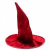 Large Plush Wizard Hat Velvet Curved Tip Tall Witch Hat Retro Witch Costume Hat  Masquerade Ball