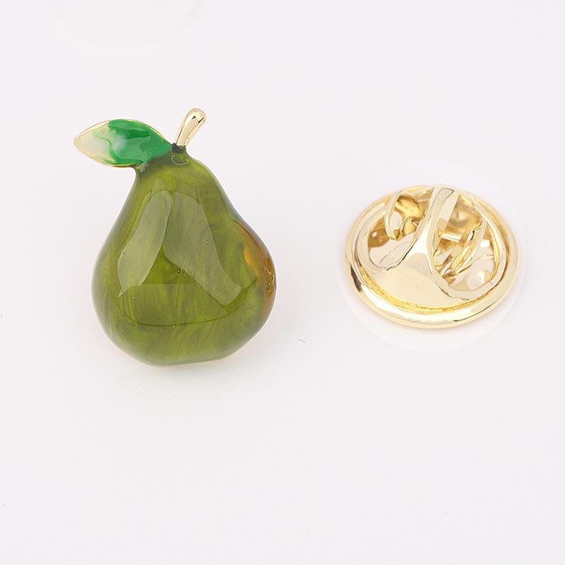 Japanese Cute Fruit Enamel Brooch: Peach & Cherry Lapel Pin