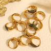 Stylish And Exquisite Earrings, Round Design With Diamonds, Simple Ear Buckles, Sweet And High-End Jewelry, Gold-Plated.