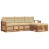 Outdoor Sofa Set In Natural and Beige 249.5 X 162.5 X 73 Cm