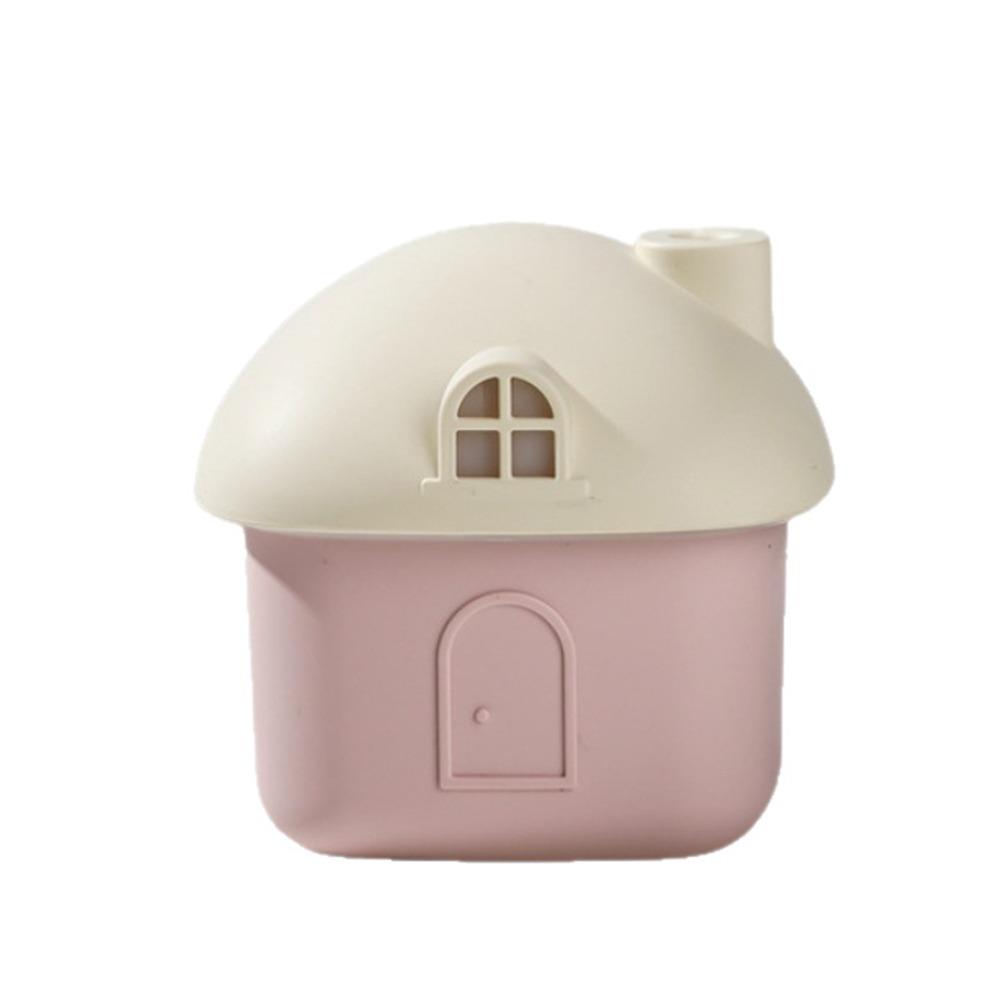 

Cartoon House Shape Essential Oil Diffuser 300ml Water Tank Desktop Cool Fogger Office Use рожевий