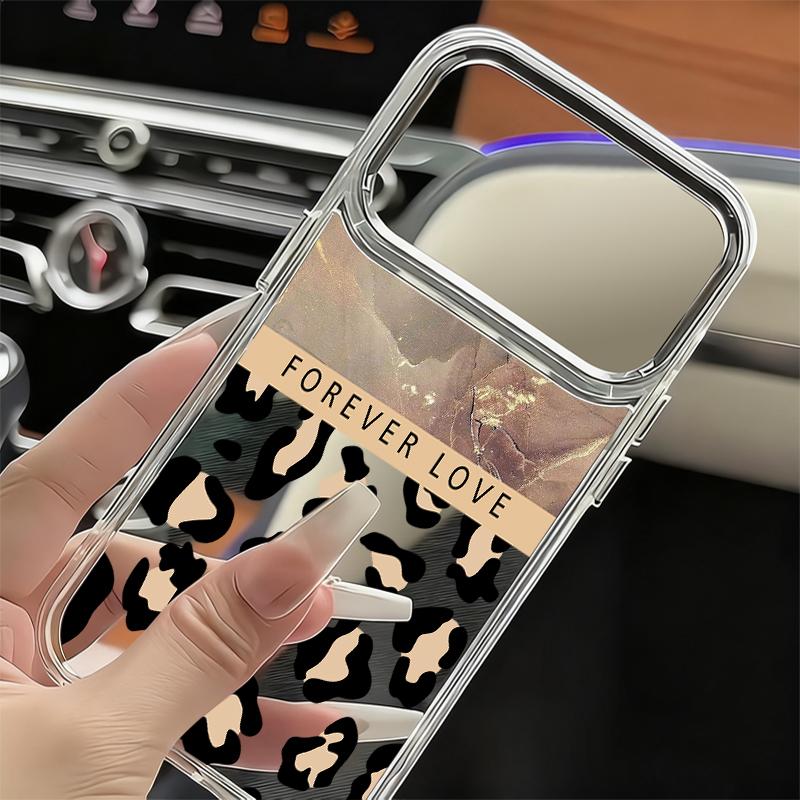 Leopard Print Case For iPhone 17 18 Pro Max Plating Lens Frame Clear Soft Phone Cover For iPhone 16 15 14 13 Pro Max 17E