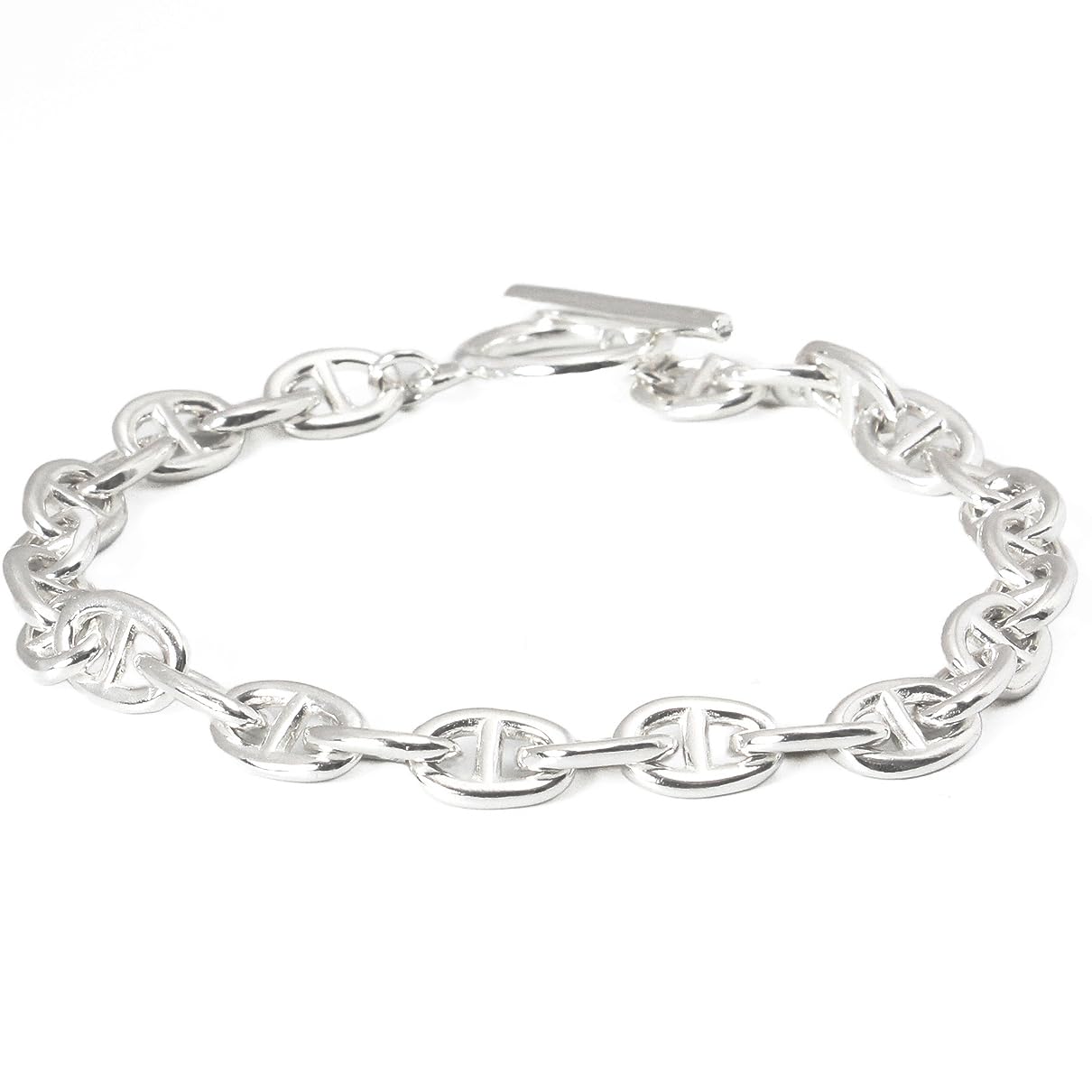 

Authentic 925 Sterling Silver Anchor Chain Bracelet for Men and and slim design with a and Popular brand jewelry and One size fits Women. Simple,
