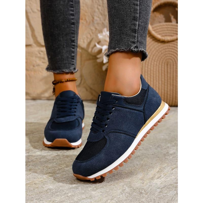 Jesień 2025 Nowe sznurowane wygodne buty do biegania damskie w dużych rozmiarach lekkie codzienne sportowe oddychające pojedyncze buty