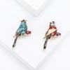 Fashion Color Dripping Bird Brooch Creative High-End Animal Cute Corsage Jacket Coat Pin Accessories
