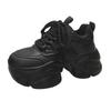 Fashion Women Chunky Sneakers 8CM High Platform Breathable Mesh Shoes Ladies Wedges Casual Shoes For Woman White Sports Dad Shoes 2024
