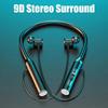 9D Wireless Bluetooth Earphones Neckband Headphones Gaming Stereo Sports Headset Halter Waterproof Magnetic Earbud With Micphone