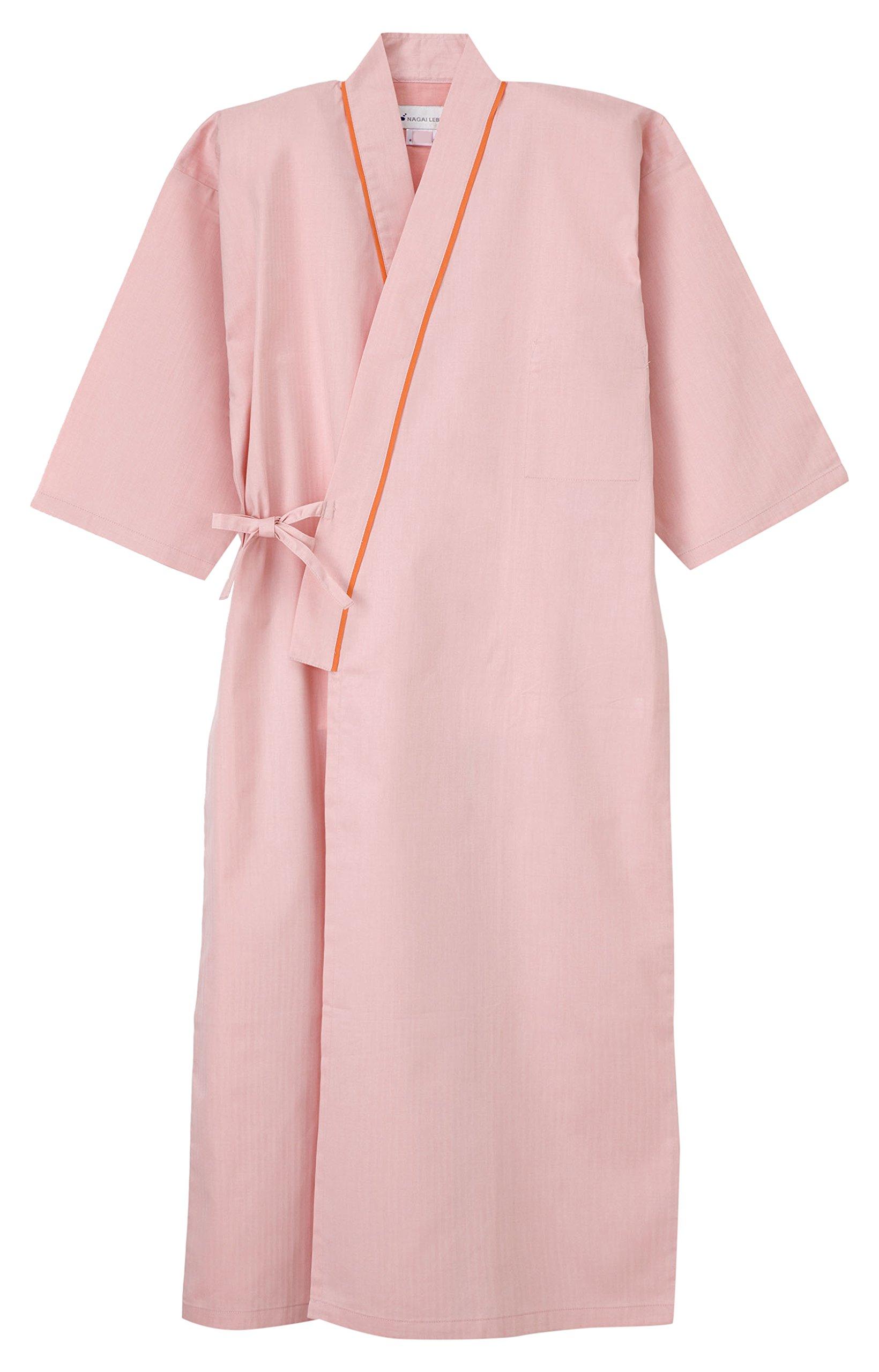 

Unisex Patient Clothes Yukata Type White Coat L Size Pink [Nagaileben] SG-1440 рожевий